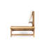 Sièges en bois pour espaces extérieurs - Fauteuil club à âme rembourrée imperméable avec assise plus spacieuse et coussins confortables pour l'extérieur