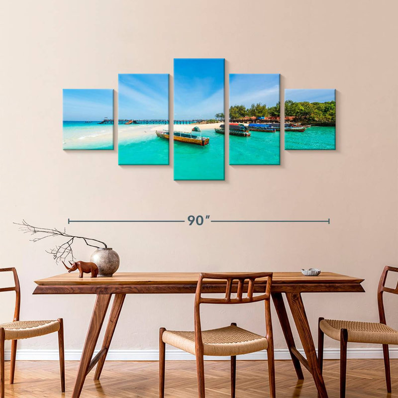 Exotic Zanzibar Boats, 42" H x 92" W