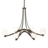 Oval Ribbon 6 - Light Shaded Classic/Traditional Chandelier
