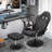 Upholstered Reclining Swivel Chair with Adjustable Angle and Footrest-944131741