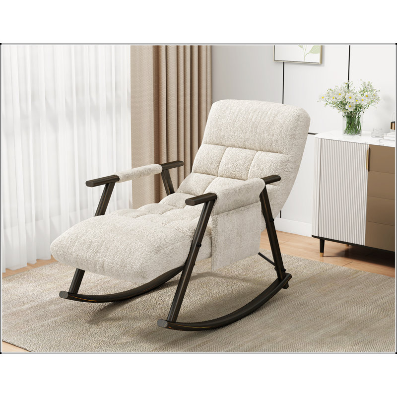 Chaise berçante pliante Casual, Blanc