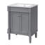 24'' Bathroom Vanity with Sink and 2-Tier Modern Storage Cabinet-890833440-890833469