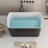 49'' Acrylic Freestanding Soaking Bathtub, Square-Shape Japanese Soaking Hot Tub With Chrome Overflow And Drain-111092176