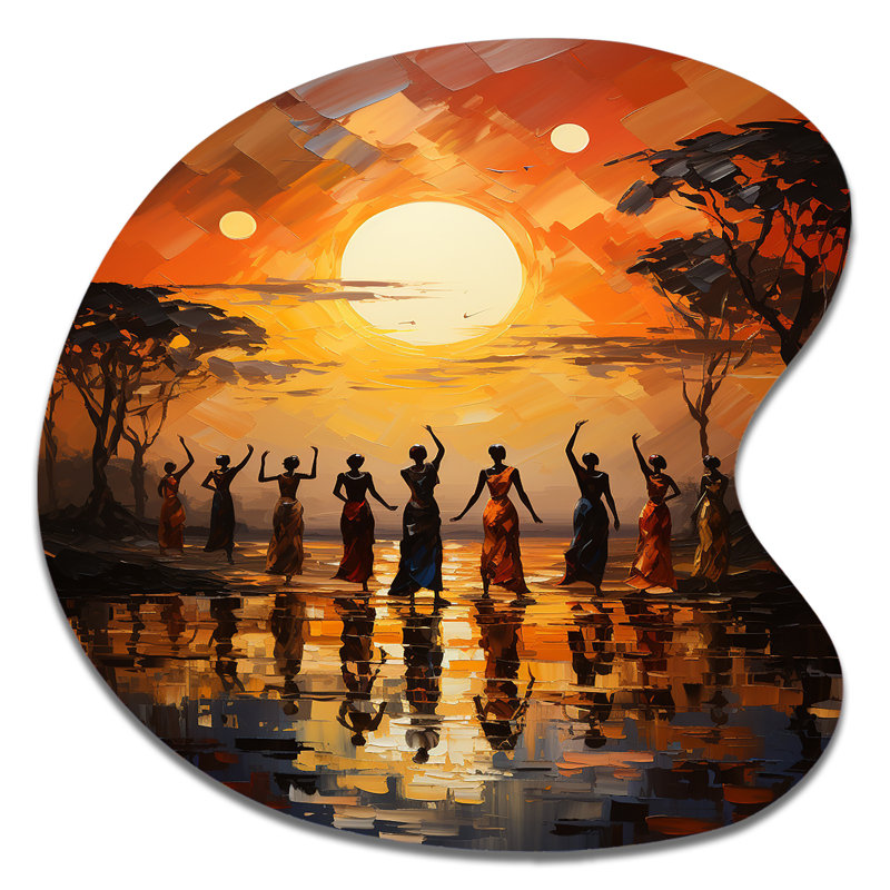 Tionnie - art mural asymétrique en métal africain, H 27 po x l 27 po