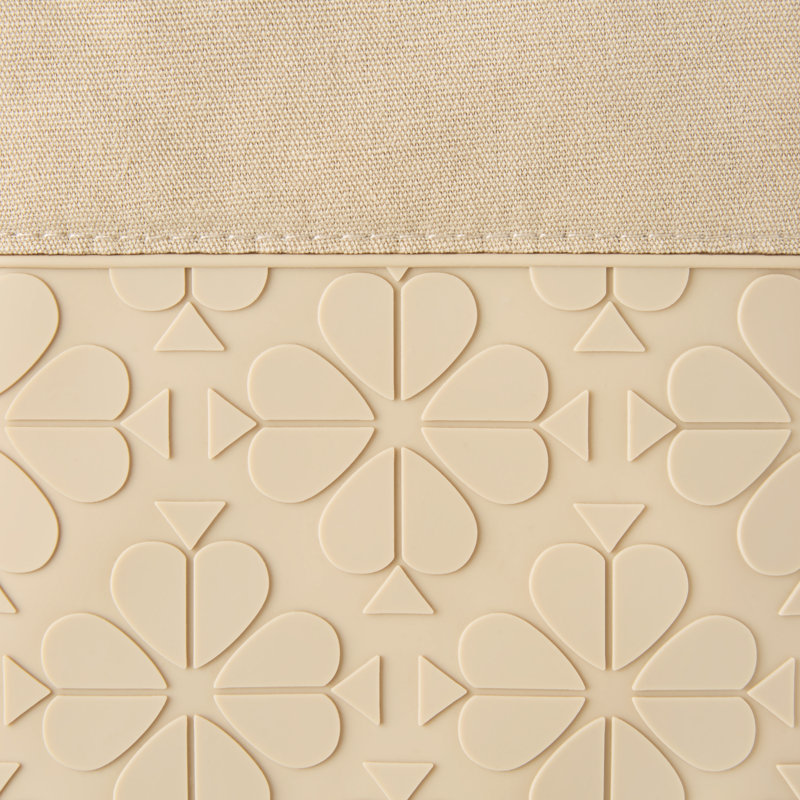 Kate Spade New York Spade Flower 7"x13" Soft Silicone Oven Mitt, Beige/Black