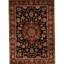 Hand-Knotted High-Quality Black and Red Area Rug