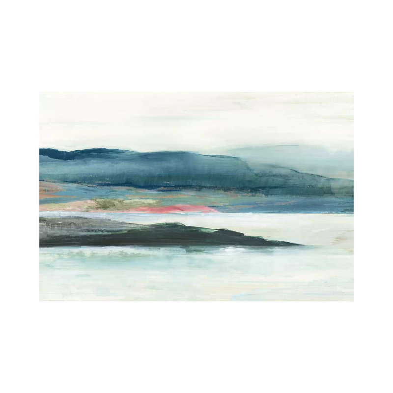 «Peaceful Mind I» par Allison Pearce - reproduction d'art, H 26 po x l 40 po x P 1,5 po, Pas de tapis, Toile tendue