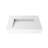 Pyramid 24" Wall-Mounted Modern Bathroom Sink with Ramp Basin - White, With Faucet Hole-62540268-67184107