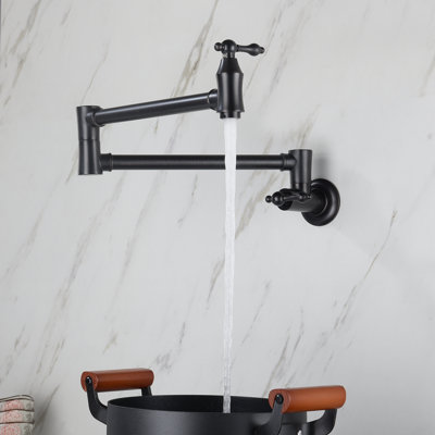 Wall Mount Pot Filler Faucet - Folding Kitchen Tap | Gift Idea