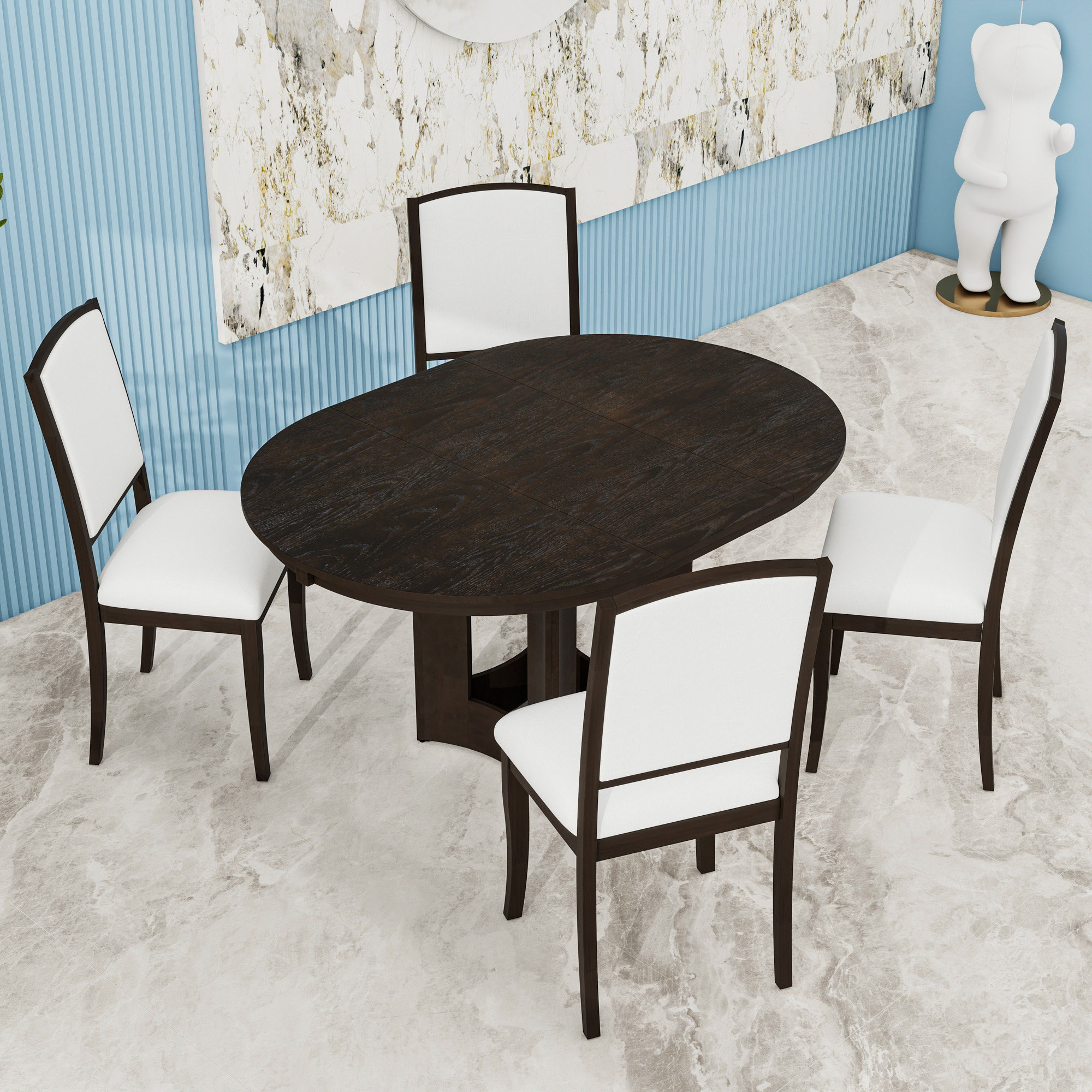 Lark Manor 5-Piece Dining Table Set with 4 Chairs - Wayfair Canada