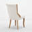 Snow Velvet Dining Chairs, Mid-Century Style with Curved Wood Trim & Sculpted Legs, Upholstered Comfort for Dining/Lounge, Accent Seating with Fluffy Fabric & Sturdy Wood, Set of 2-1919688839