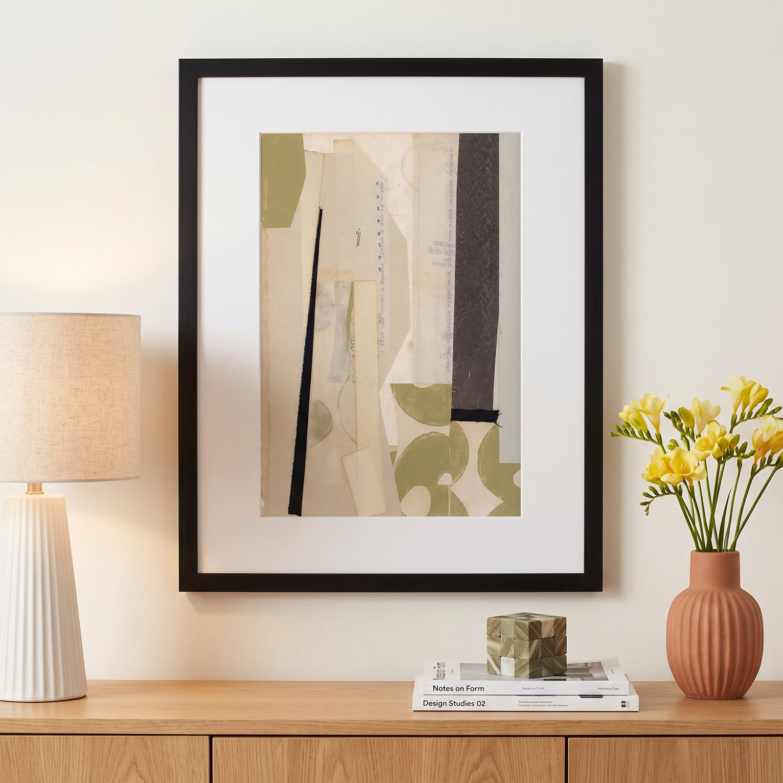 Again in Green Print by Driftway Studio, 20" H x 16" W, Black