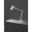 Lampe de bureau à bras articulé en métal de 79 cm avec accent en bois, grande lampe de table réglable, lampe de bureau haute avec interrupteur marche/arrêt, blanche, culot E26 25 W max.-427666904
