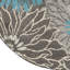 Tapis floral ivoire / gris / turquoise Gehl-128844012