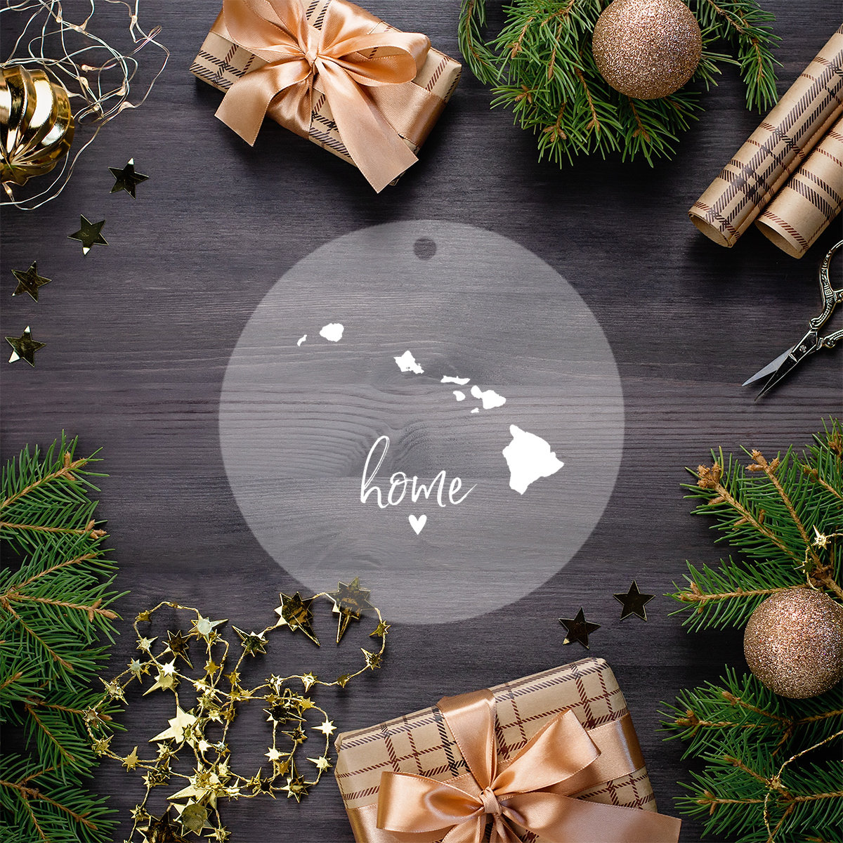 The Holiday Aisle® US State Hawaii Home Round Holiday Shaped Ornament ...