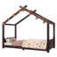 Lits simples en bois espresso peu encombrants pour enfants au design moderne