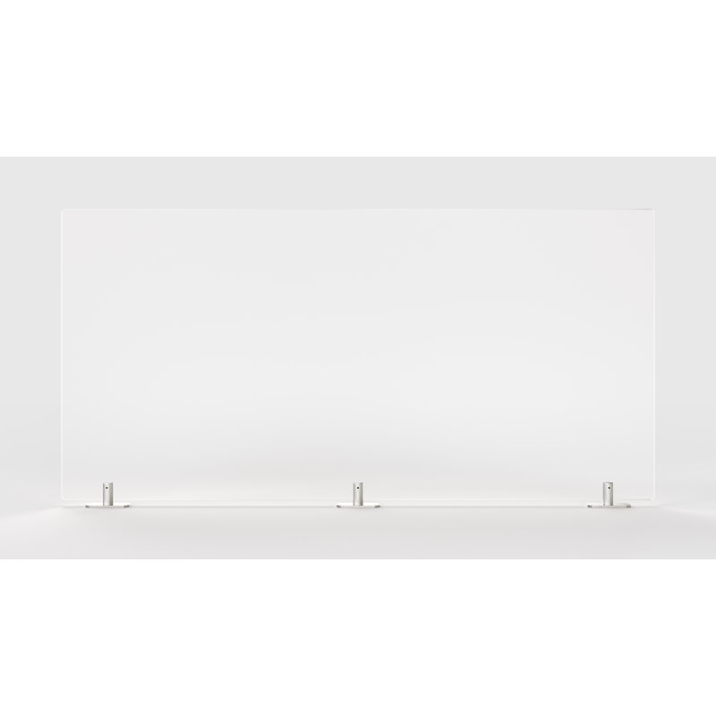 Panneau d'intimité pour bureau à 1 panneau Partition Extender Thermoplastic, H 24 po x l 24 po x P 1,5 po