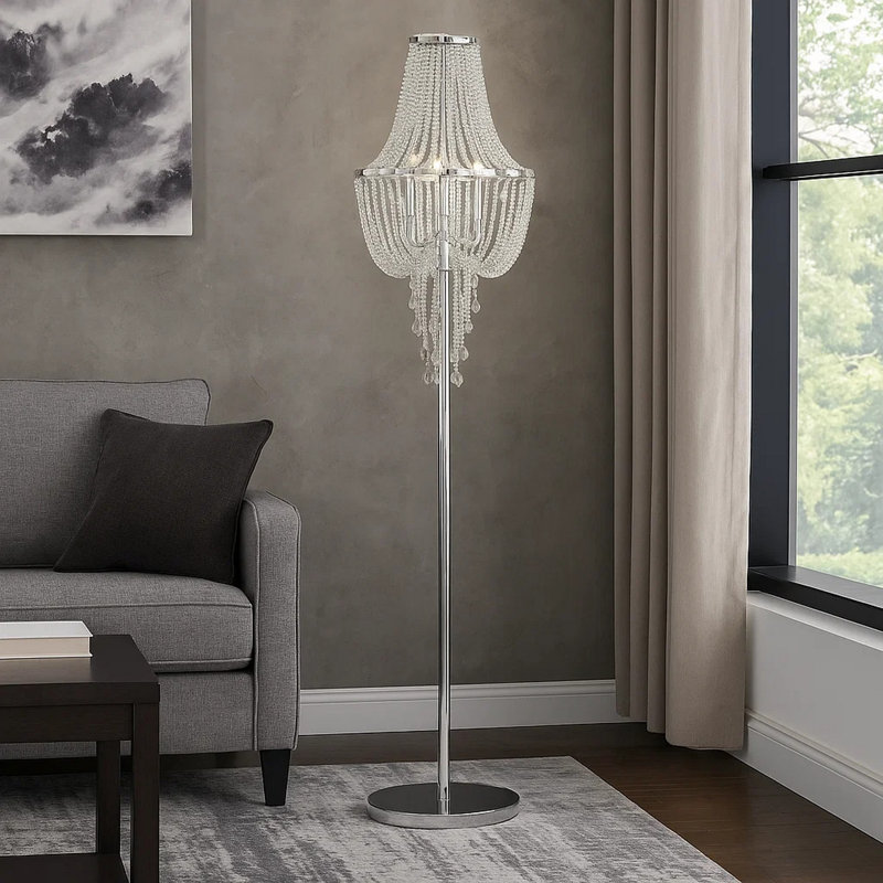 Lampe sur pied traditionnelle 62 po Odhin