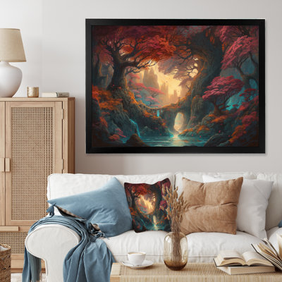 «Naymon Cascading Botanical Trees III», reproduction sur toile