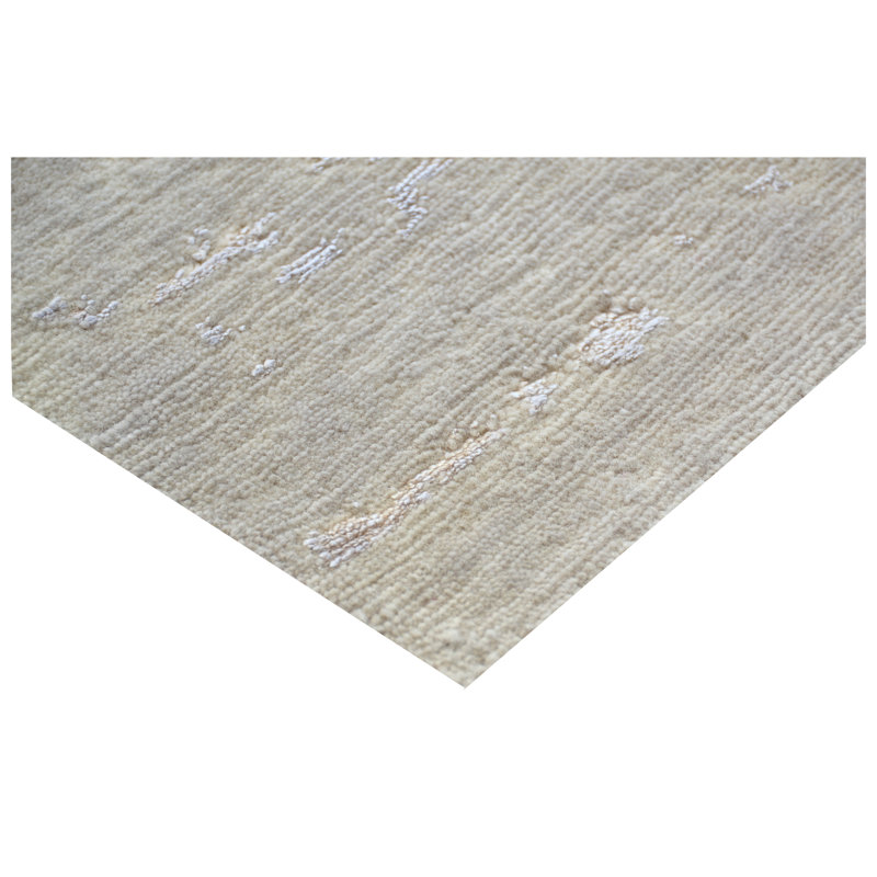 Abstract Area Rug in Taupe, Incorrect Rectangle 6'2" x 9'3"