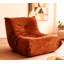 Chaise d'appoint luxueuse luxueuse en microfibre orange capitonnée-1214380924