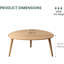 Solid Wood Three Leg Coffee Table-1472358230