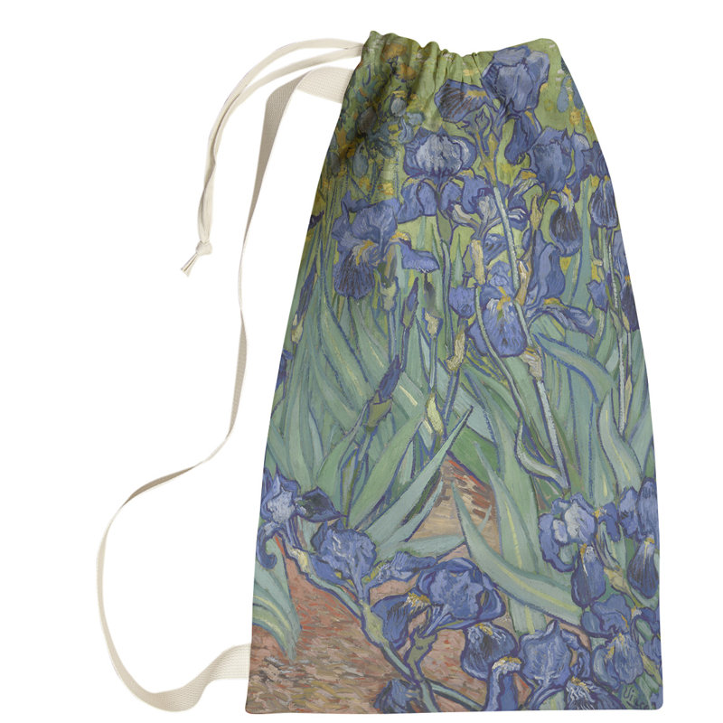 Browerville Fabric Laundry Bag with Handles, Small ( 64" H x 20" W x 1.5" D ), Green/Blue/Orange