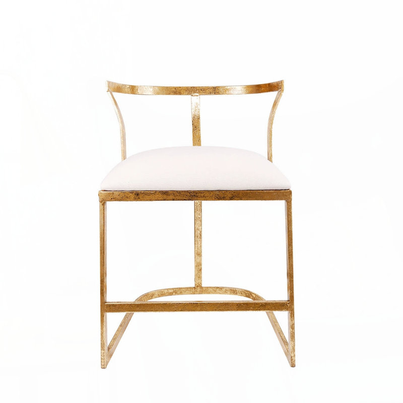 18.5x19.5x27" Cavendish Chair, Distressed Gold