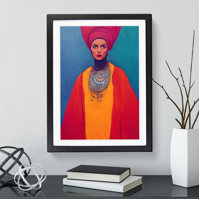 Beauty of a Woman - Wall Art, 48cm H x 36cm W, Black Framed, White