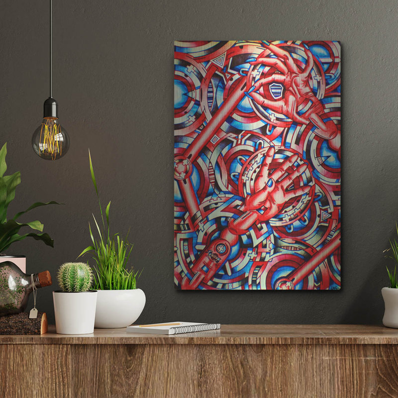 «Hands Of Time» par Abstract Graffiti, art mural, H 16 po x l 12 po