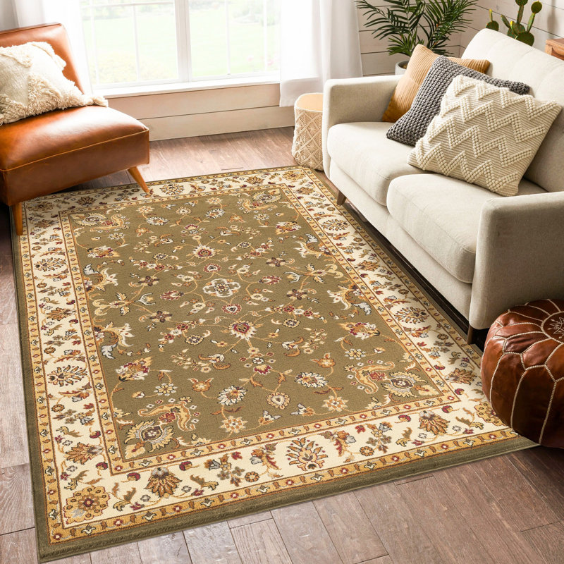 10 pi. 6 po Tapis en polypropylène X 14 au look traditionnel et intemporel