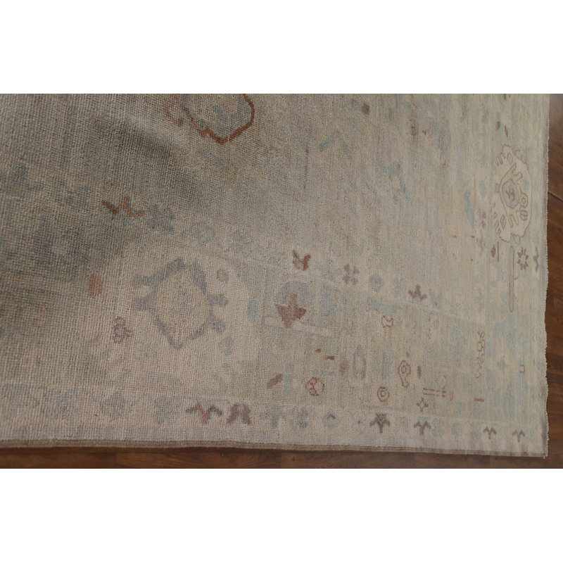 Vegetable Dye Oushak Turkish Area Rug 12