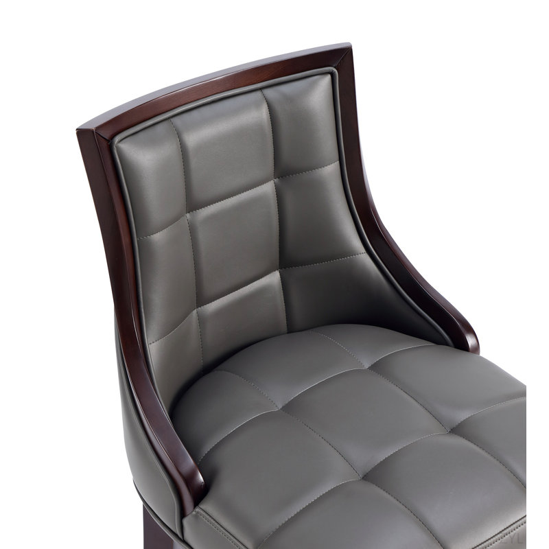 Tabouret de comptoir en simili-cuir gris Fifth Avenue, Gris