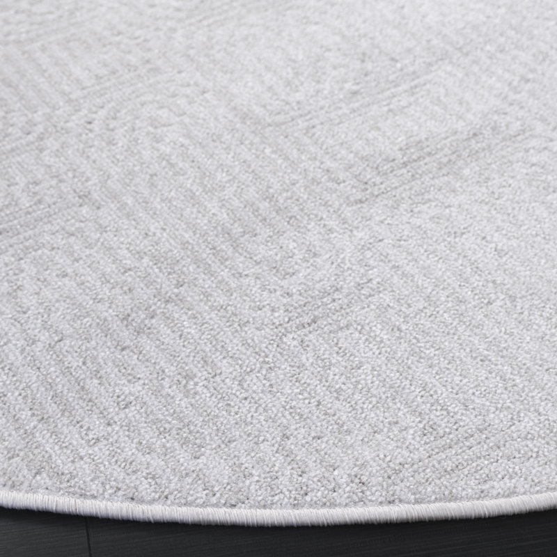 Bayside 136 Performance Machine Washable Abstract Rug, Round 6'7"