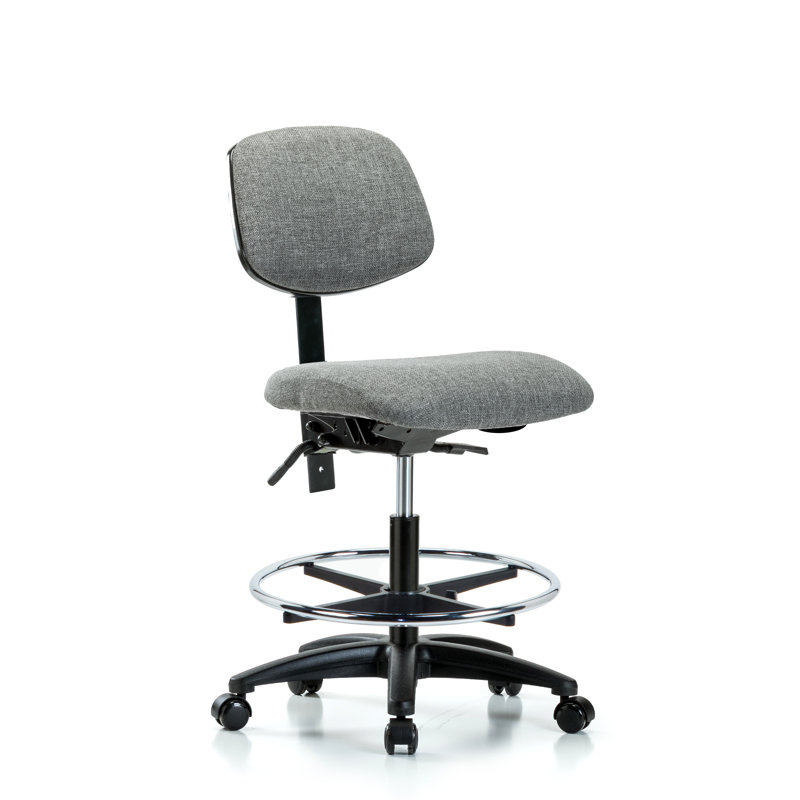 Belen Drafting Chair, Casters, Gray, Included