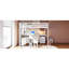 Lit mezzanine double avec commode, bureau et bande lumineuse, blanc-1725298867
