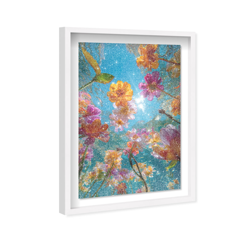 Liquid Bloom I Framed Graphic Art, 25.5"H x 17.5"W, White Shadowbox