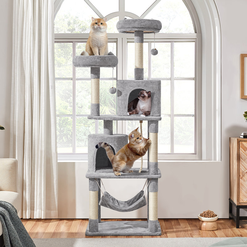 Arbre à chat 70 ", Gris clair