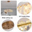 Lustre en cristal à DEL en forme d'anneau de 24 pouces 