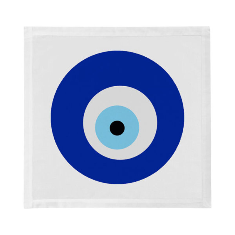 Evil Eye Hemstitch 22" Linen/Cotton Napkin