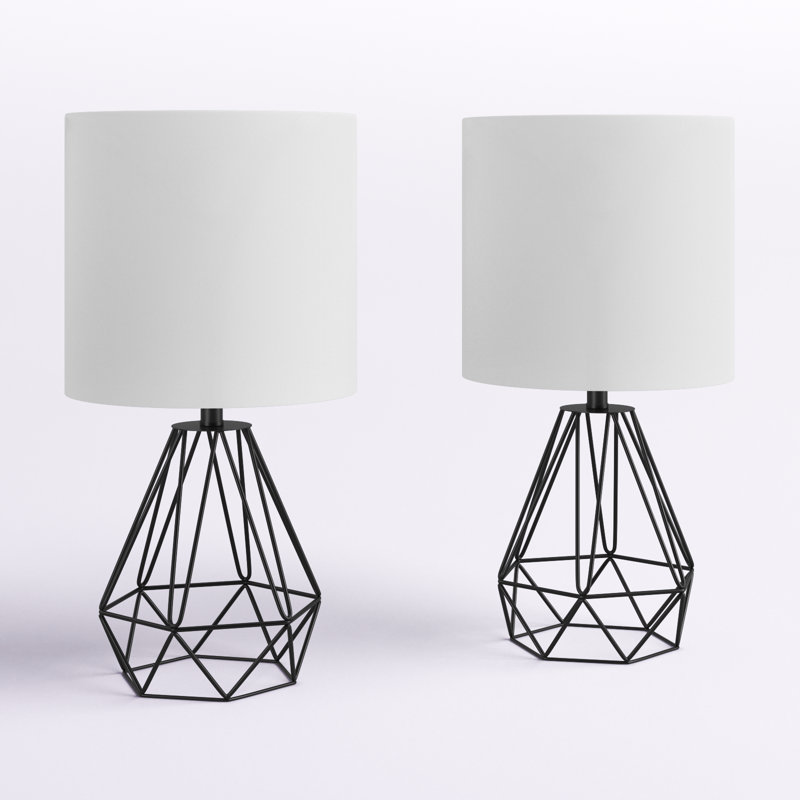 Ensemble de lampe de table 18,75 "Jermaine, Noir