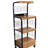 59.5 Inch Tall 4-Tier Microwave Kitchen Cart With Drawer, Outlet, And Natural Wood Finish For Enhanced Storage And Convenience-925025007