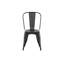 Ensemble de 2 chaises de salle à manger en métal noir mat, assise de 45,7 cm (18 pouces), empilables, faciles à nettoyer, idéales pour les espaces industriels (salle à manger et bar), légères, parfaites pour la cuisine.