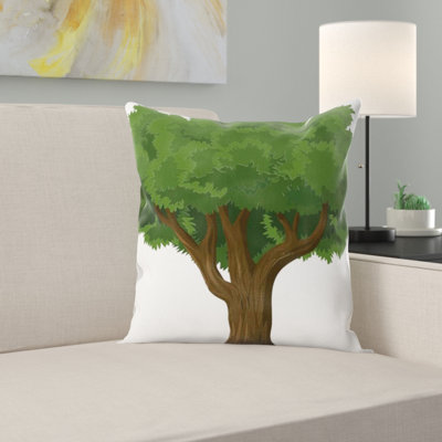 Floral Microsuede Throw Pillow