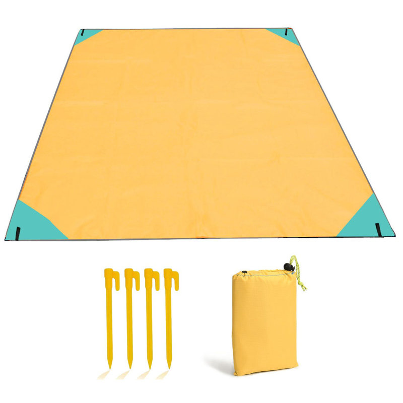 Couverture de pique-nique, service pour 4, Jaune
