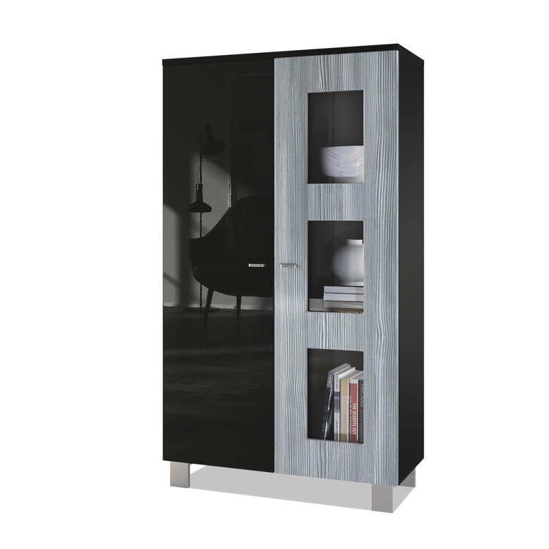 Display Cabinet, Without, Bordeaux/White