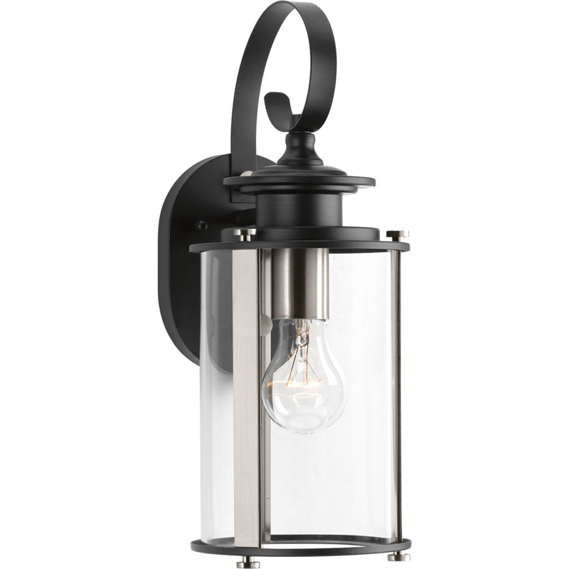 Lanterne murale d'extérieur H 14,75 po Jonie, Noir