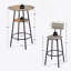 Ensemble de tabourets de bar ronds avec tablette et tabouret rembourré avec dossier, pour des rassemblements confortables et des moments de détente-2106041157-2106041162