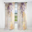 Mauve et or orné de violettes Meadow III - Rideau Violets - Velours obscurcissant - 1 panneau-107826310
