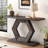 Modern Entryway Table With Innovative Hollow Hexagon Leg Structure And Premium Fir Veneer Finish-537193203